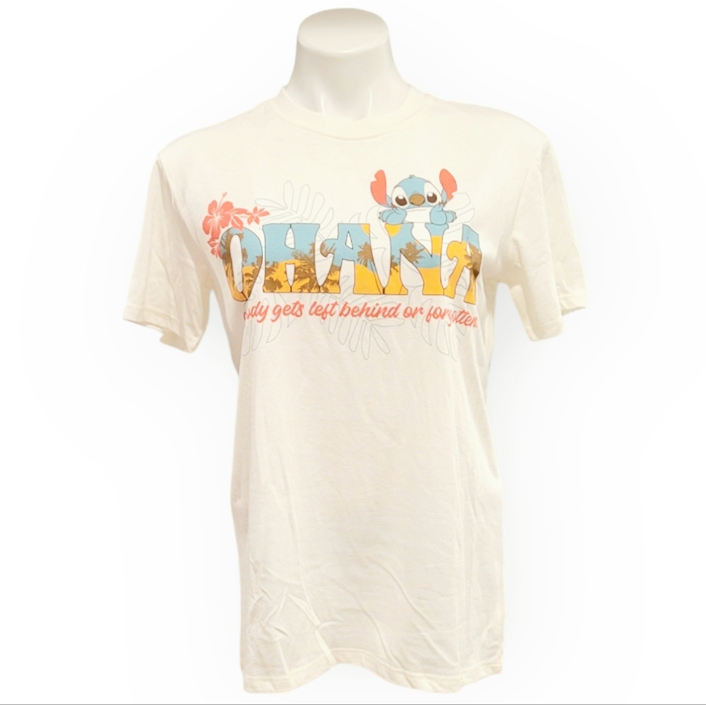Disney Stitch Size XS White Graphic T-shirt